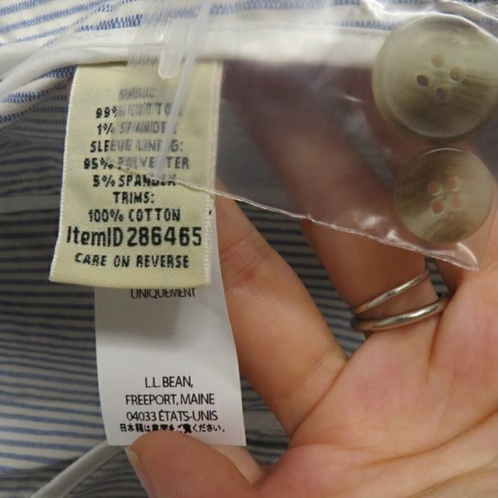 LL Bean unstructured striped blazer‎ - Picture 4 of 6